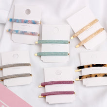Load image into Gallery viewer, 2pcs/Set Fashion Women Metal Acetate Hair Pin Clip Leopard Hair Clip Geometric Hairpins Hairgrips Hair Accessories