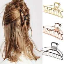 Load image into Gallery viewer, 2020 Women Girls Geometric Hair Claw Clamps Hair Crab Moon Shape Hair Clip Claws Solid Color Accessories Hairpin Large/Mini Size