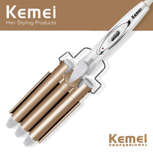 Load image into Gallery viewer, Professional Hair Tools Curling Iron Ceramic Triple Barrel Hair Styler Hair Waver Styling Tools Hair Curlers Electric Curling