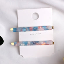 Load image into Gallery viewer, 2pcs/Set Fashion Women Metal Acetate Hair Pin Clip Leopard Hair Clip Geometric Hairpins Hairgrips Hair Accessories