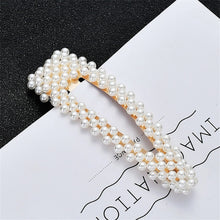 Load image into Gallery viewer, 2019 Fashion Women Full Pearl Hair Clips Snap Barrette Stick Hairpins Hair Styling Tools Hair Accessories Hairgrip Gift