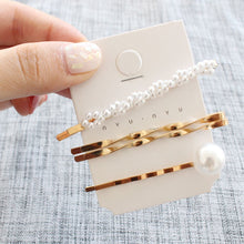 Load image into Gallery viewer, 3Pcs/Set Metal Pearls Hair Clips For Women Hairbands Comb Bobby Pin Barrettes Hairpins Headwear Hair Accessories Styling Tools
