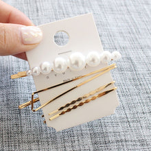 Load image into Gallery viewer, 3Pcs/Set Metal Pearls Hair Clips For Women Hairbands Comb Bobby Pin Barrettes Hairpins Headwear Hair Accessories Styling Tools
