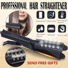 Load image into Gallery viewer, Hair Straightener Four-gear Temperature Adjustment Ceramic Tourmaline Flat Iron Women Hair Straightener Widen Panel Hair Curler
