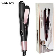Load image into Gallery viewer, Professional Hair Straightener Curling Iron 2 in 1 Tourmaline Ceramic Twisted Flat Iron With LCD Digital Display &amp; Auto Shut-Off
